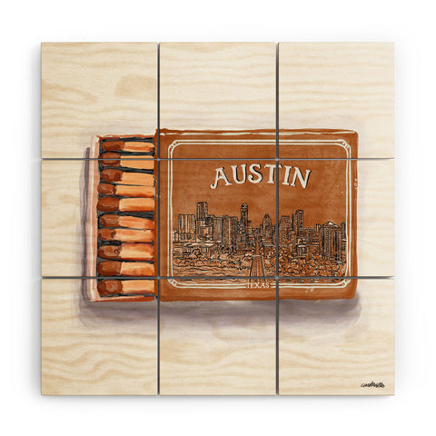 carolineellisart Austin Matchbox 3 Wood Wall Mural