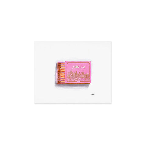 carolineellisart Austin Matchbox Art Print