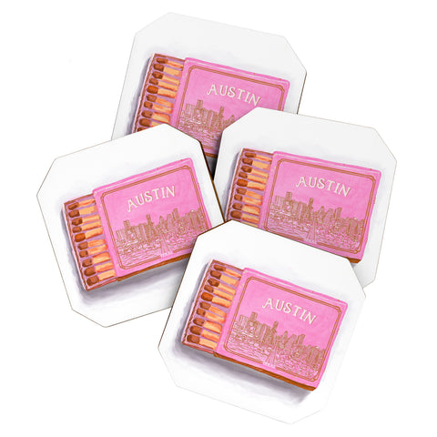carolineellisart Austin Matchbox Coaster Set
