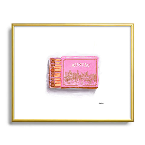 carolineellisart Austin Matchbox Metal Framed Art Print