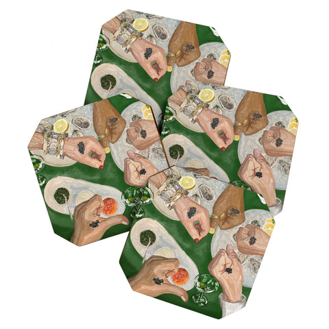 carolineellisart Caviar Bump Coaster Set
