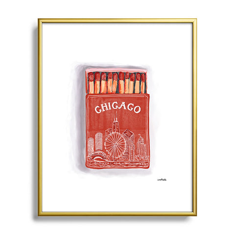 carolineellisart Chicago Matchbox Metal Framed Art Print