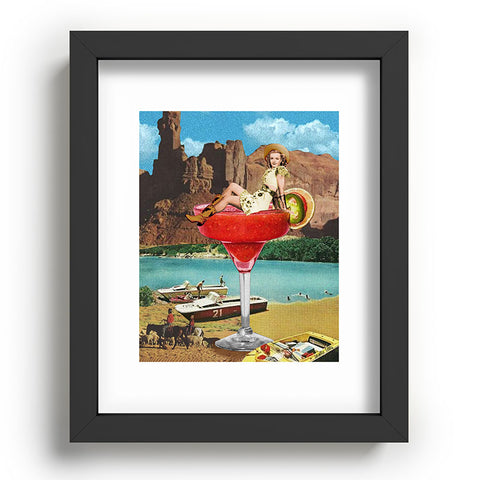 carolineellisart Cowgirl Cocktail Recessed Framing Rectangle