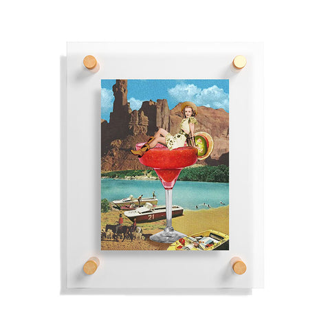 carolineellisart Cowgirl Cocktail Floating Acrylic Print