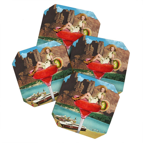 carolineellisart Cowgirl Cocktail Coaster Set