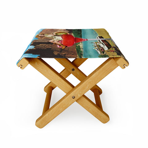 carolineellisart Cowgirl Cocktail Folding Stool