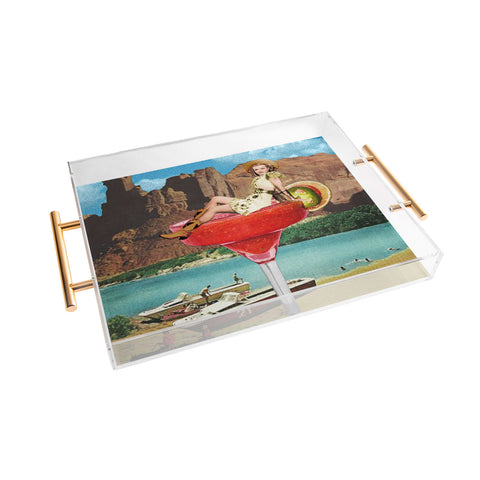 carolineellisart Cowgirl Cocktail Acrylic Tray