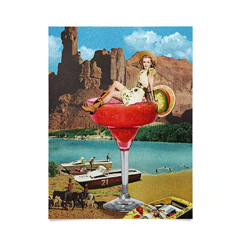 carolineellisart Cowgirl Cocktail Poster