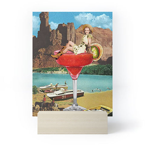 carolineellisart Cowgirl Cocktail Mini Art Print