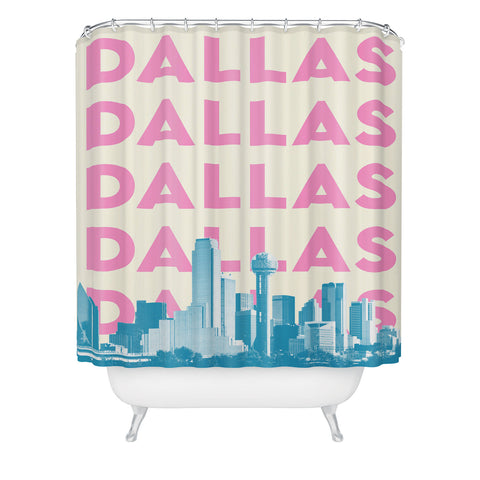 carolineellisart Dallas 3 Shower Curtain