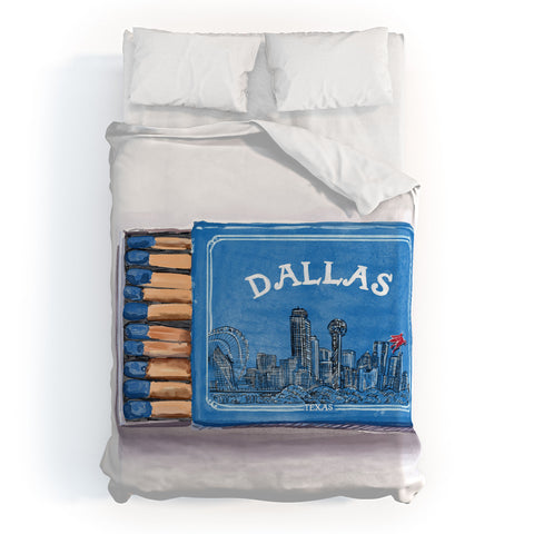 carolineellisart Dallas Matchbox Duvet Cover