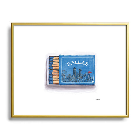 carolineellisart Dallas Matchbox Metal Framed Art Print