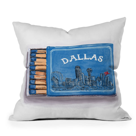 carolineellisart Dallas Matchbox Outdoor Throw Pillow