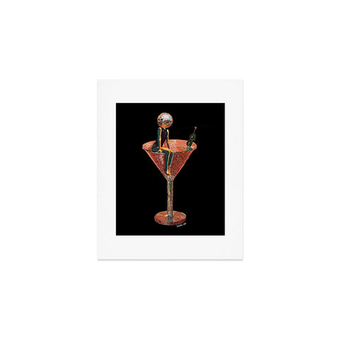 carolineellisart Disco Martini 2 Art Print