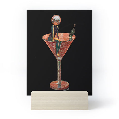 carolineellisart Disco Martini 2 Mini Art Print