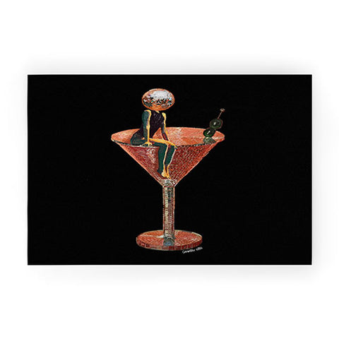 carolineellisart Disco Martini 2 Welcome Mat