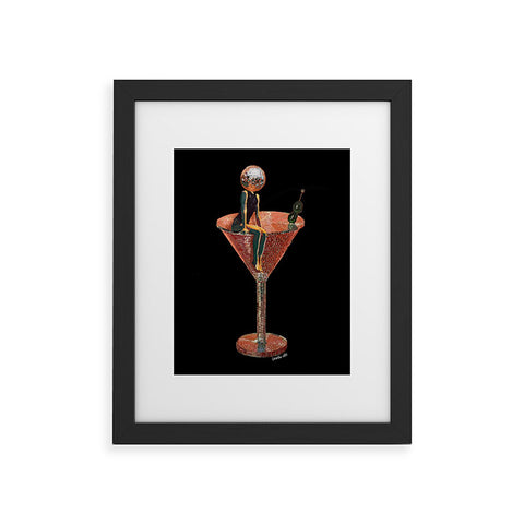 carolineellisart Disco Martini 2 Framed Art Print