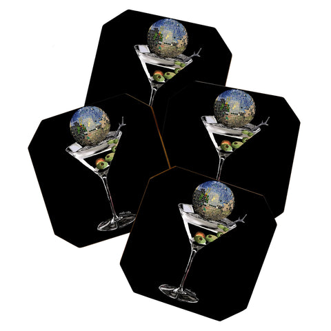 carolineellisart Disco Martini Coaster Set
