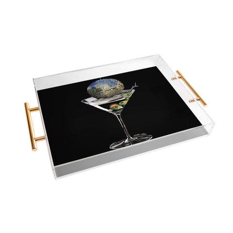 carolineellisart Disco Martini Acrylic Tray