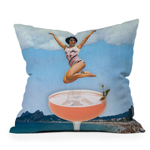 carolineellisart Dive In 10 Outdoor Throw Pillow