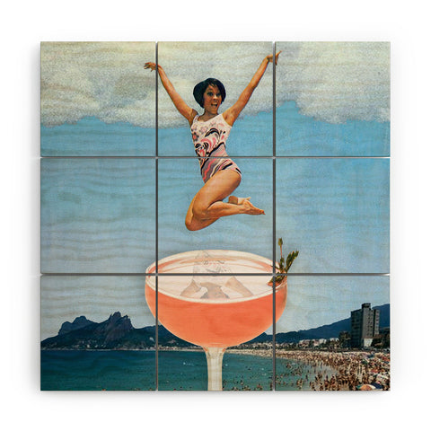 carolineellisart Dive In 10 Wood Wall Mural