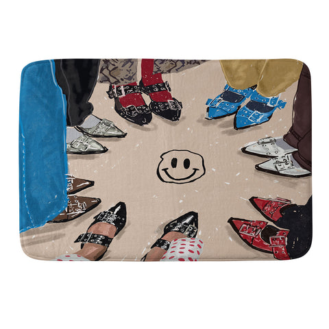 carolineellisart Fab Flats Memory Foam Bath Mat