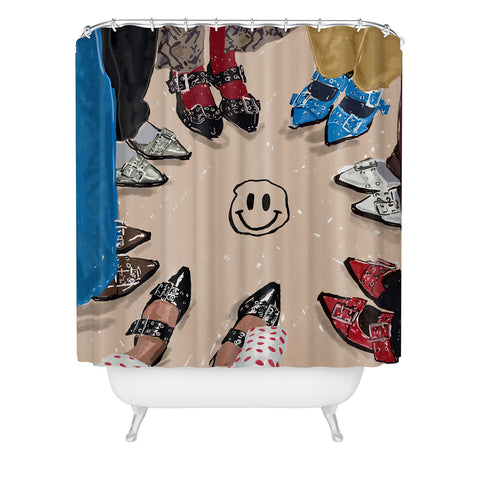 carolineellisart Fab Flats Shower Curtain