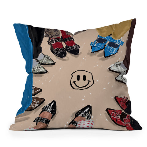 carolineellisart Fab Flats Throw Pillow