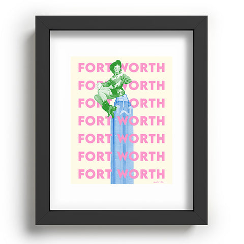 carolineellisart Fort Worth Girl 2 Recessed Framing Rectangle