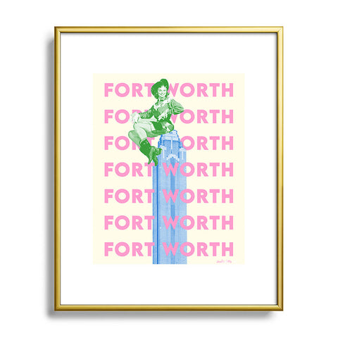 carolineellisart Fort Worth Girl 2 Metal Framed Art Print