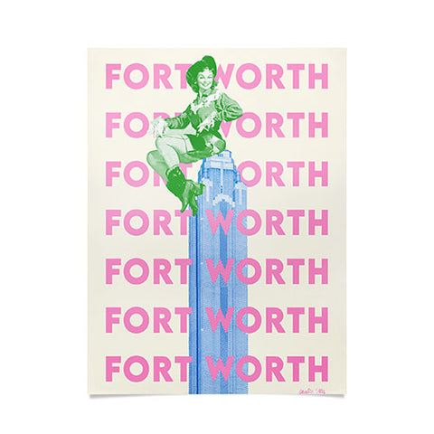 carolineellisart Fort Worth Girl 2 Poster