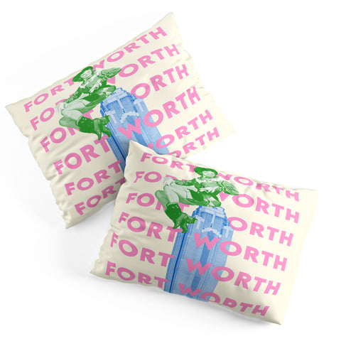 carolineellisart Fort Worth Girl 2 Pillow Shams