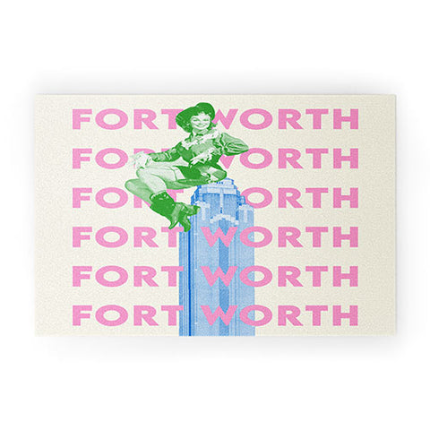 carolineellisart Fort Worth Girl 2 Welcome Mat