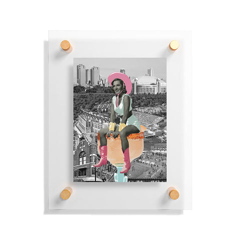 carolineellisart Fort Worth Girl Pastel Floating Acrylic Print