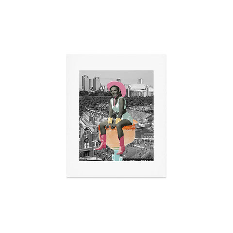carolineellisart Fort Worth Girl Pastel Art Print