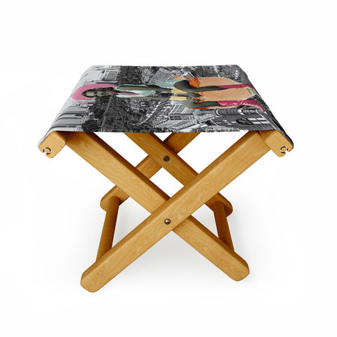 carolineellisart Fort Worth Girl Pastel Folding Stool