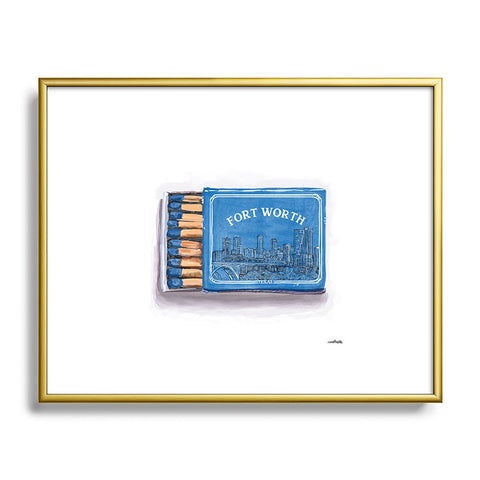carolineellisart Fort Worth Matchbox Metal Framed Art Print