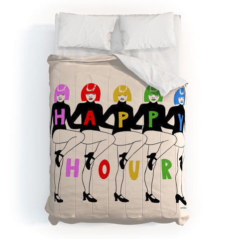 carolineellisart Happy Hour Multi Comforter
