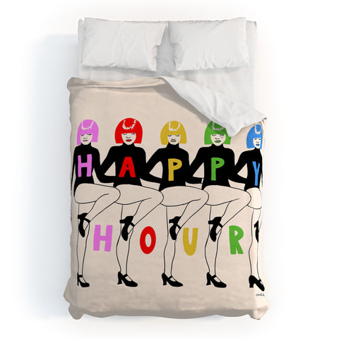 carolineellisart Happy Hour Multi Duvet Cover