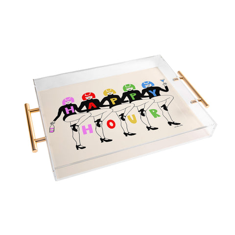 carolineellisart Happy Hour Multi Acrylic Tray