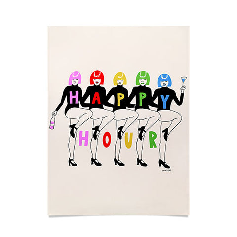 carolineellisart Happy Hour Multi Poster