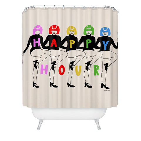 carolineellisart Happy Hour Multi Shower Curtain