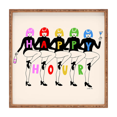 carolineellisart Happy Hour Multi Square Tray