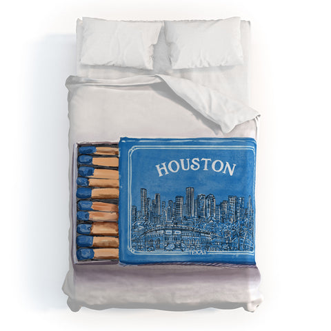 carolineellisart Houston Matchbox Duvet Cover