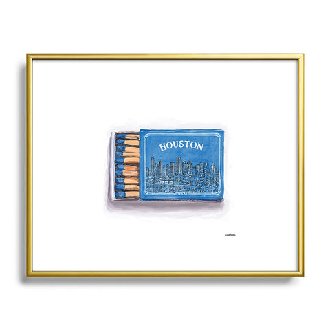 carolineellisart Houston Matchbox Metal Framed Art Print