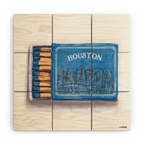 carolineellisart Houston Matchbox Wood Wall Mural