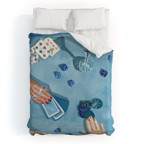 carolineellisart Ladies Game Night 2 Duvet Cover