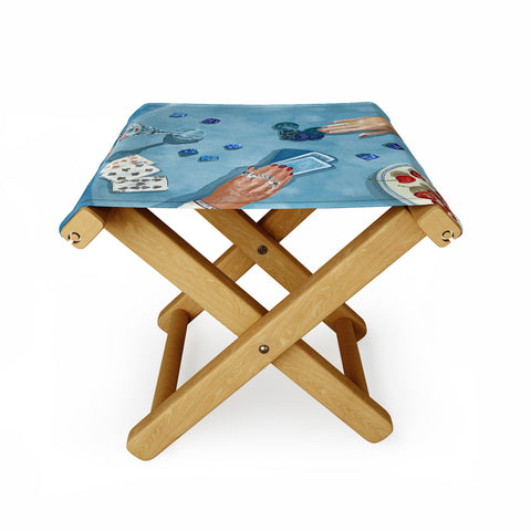 carolineellisart Ladies Game Night 2 Folding Stool