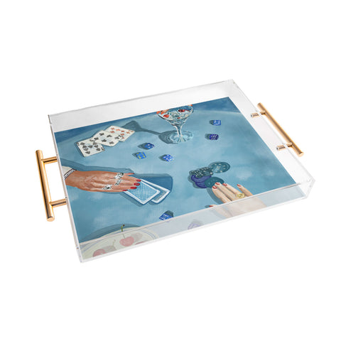 carolineellisart Ladies Game Night 2 Acrylic Tray