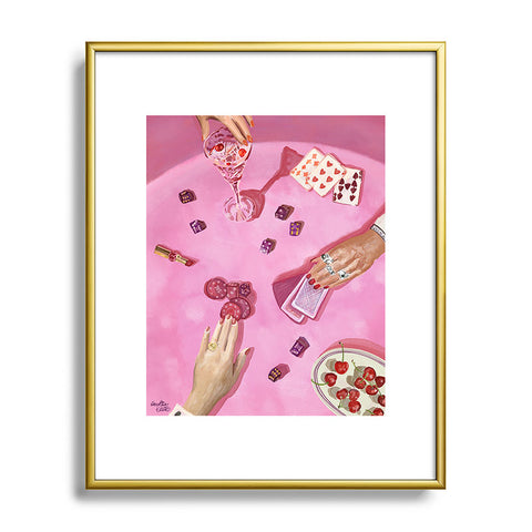 carolineellisart Ladies Game Night 3 Metal Framed Art Print